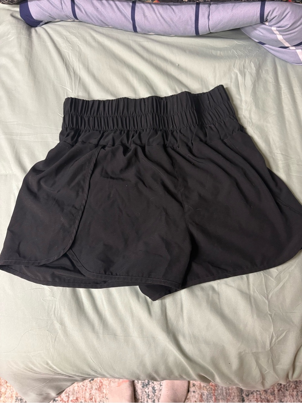 Women's Black High-Waist Athletic Shorts **from ROOLEE**